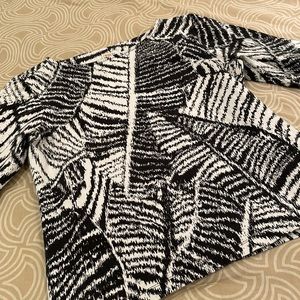 Ruby Rd. top, black/white print, cotton blend, MP